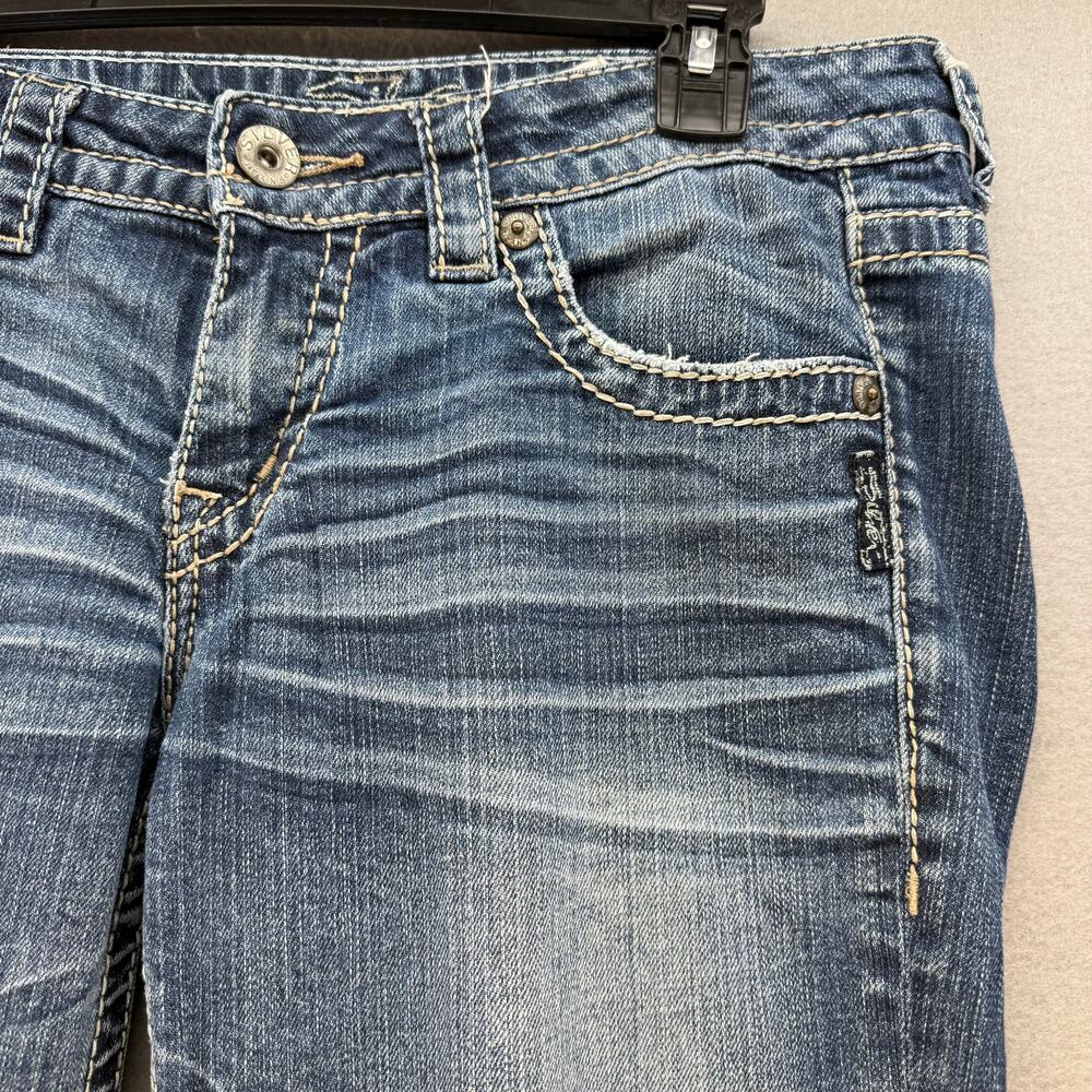 Silver Jeans Womens 29x31 (8) Blue Lola Flare Low Rise Boyfriend Y2K Jeans - Picture 4 of 16
